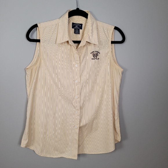 Yellow stripe cotton golf shirt - Picture 4 of 9